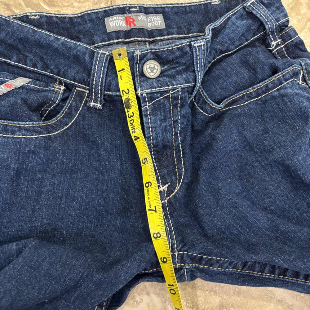 Ariat Women's FR Mid‎ Rise Bootcut Stretch Work Jeans sz 30S - Picture 14 of 14